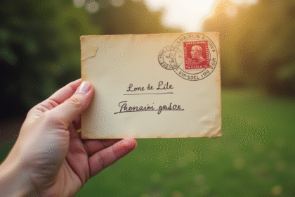 Main tenant une ancienne enveloppe de Lille avec code postal historique