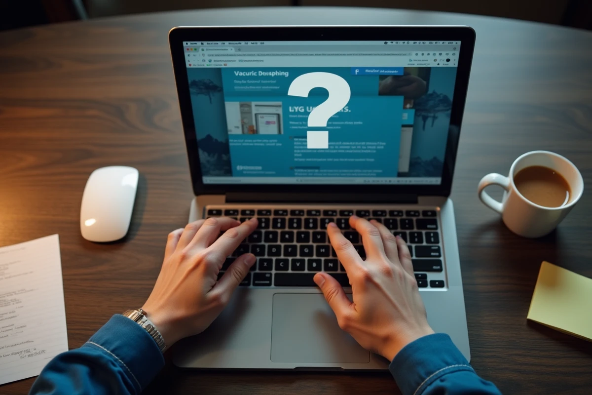 Gros plan de mains vérifiant une publication sur les réseaux sociaux avant de la partager, processus de fact-checking