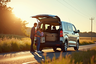 Peugeot Rifter 7 places en campagne ensoleillee